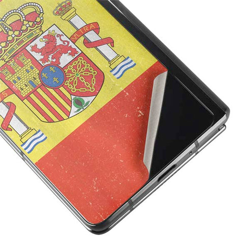 Spain Flag Distressed Galaxy Z Fold2 5G Skin